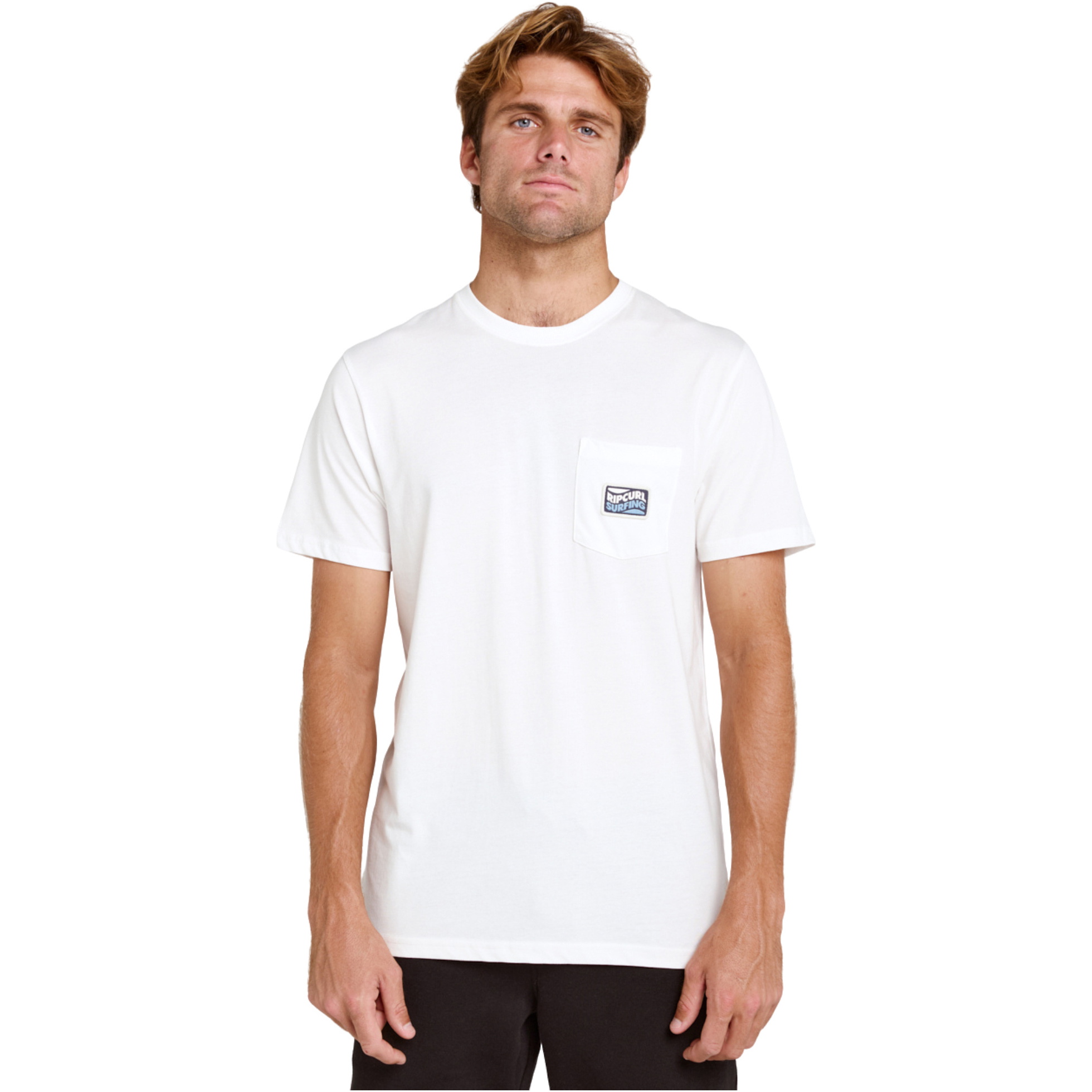 2026 Rip Curl M&auml;nner Streamline Pocket Badge Tee 0YOMTE - Bone